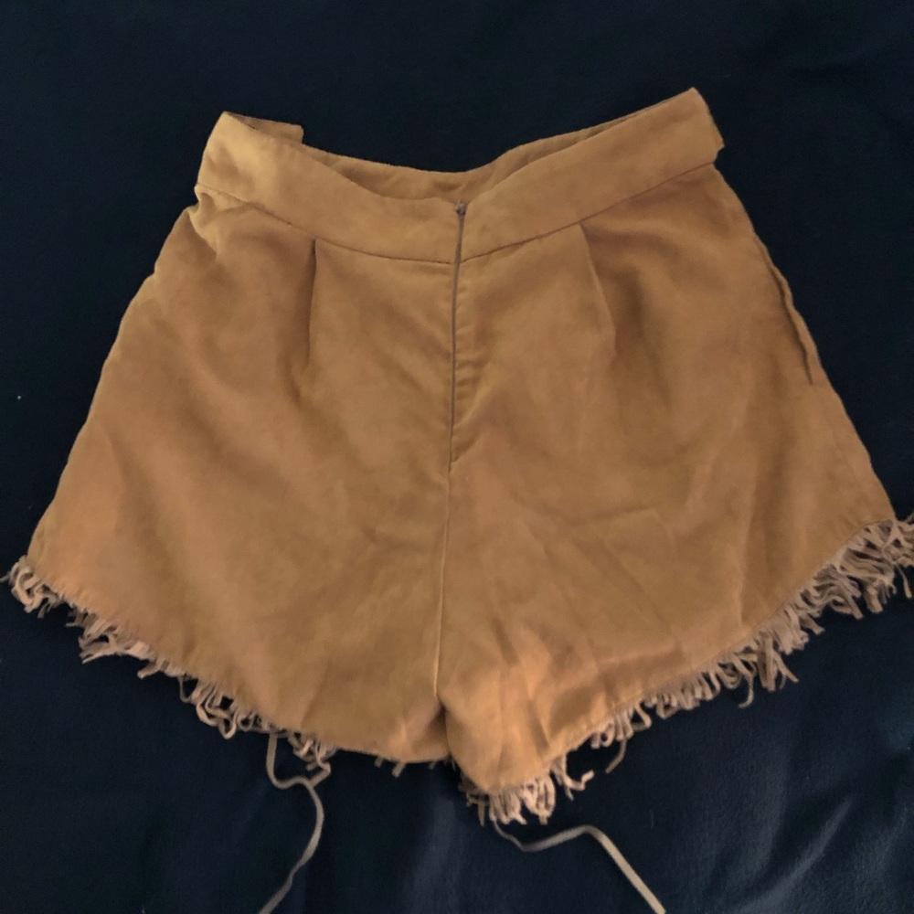 Suede Fringe Shorts - Picture 8 of 8